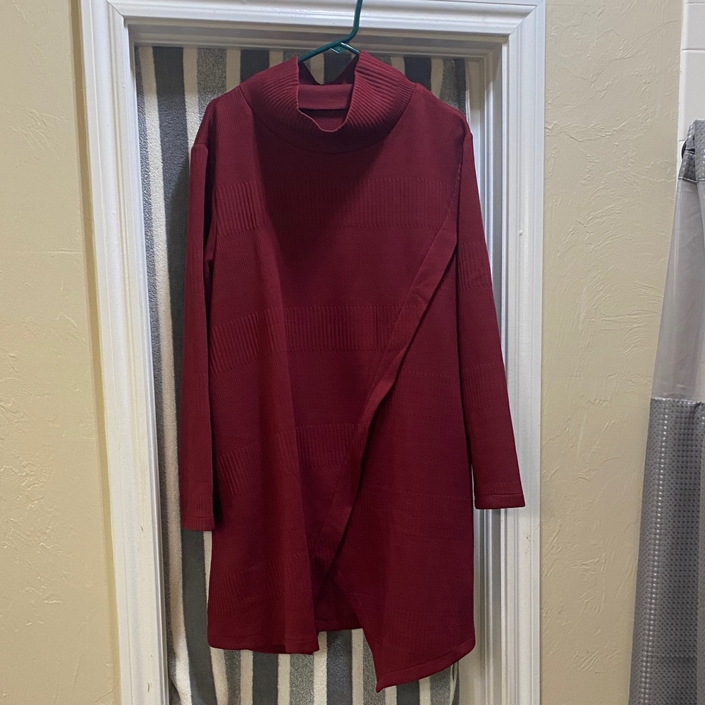 Elegant Deep Red Women's Dress